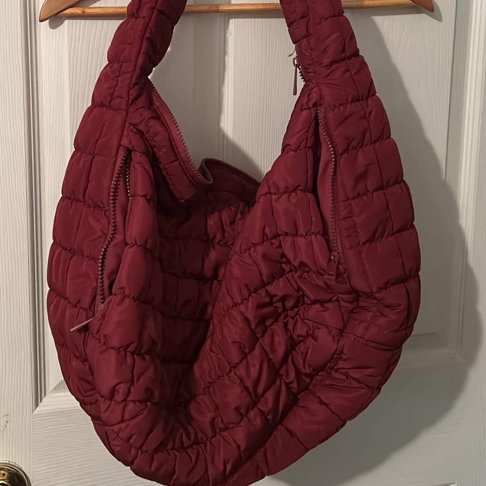 Large puffer bag.